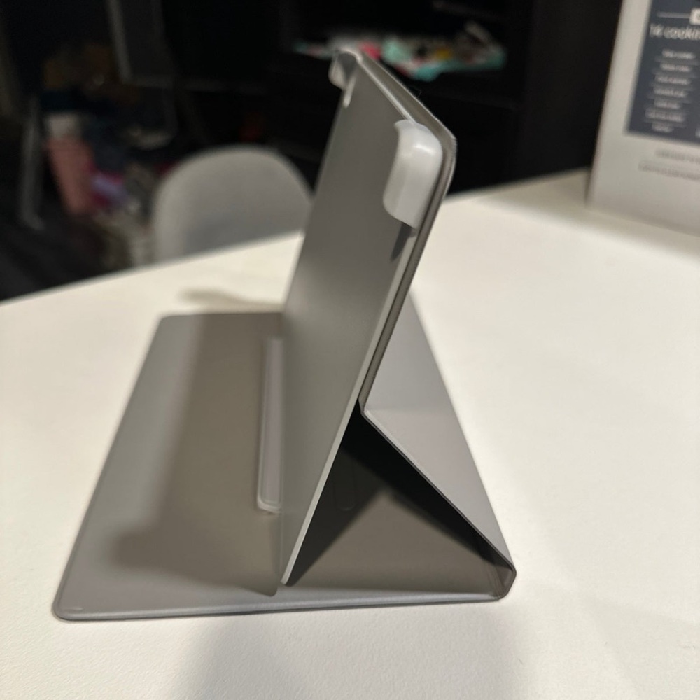 Samsung Galaxy Tab A7 Lite Book Cover Light Gray Folio Case Stand OEM New
